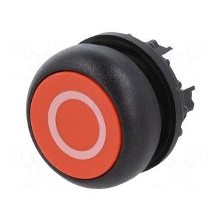 Switch: push-button | 22mm | Stabl.pos: 1 | red | none | IP67 | flat | Pos: 2