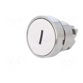 Switch: push-button | 22mm | Stabl.pos: 1 | white | none | IP66 | flat