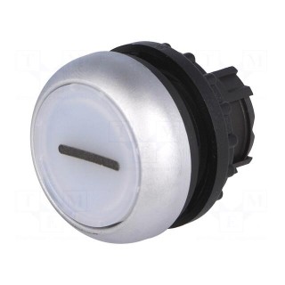 Switch: push-button | 22mm | Stabl.pos: 1 | white | M22-FLED,M22-LED
