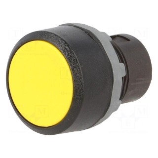 Switch: push-button | 22mm | Stabl.pos: 1 | yellow | none | IP66 | flat