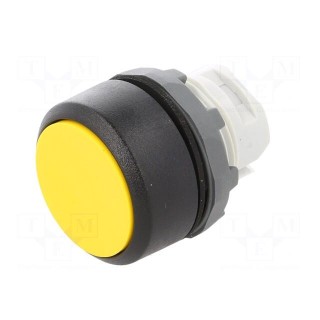 Switch: push-button | 22mm | Stabl.pos: 1 | yellow | none | IP66 | flat