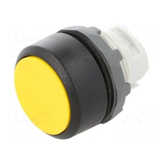 Switch: push-button | Stabl.pos: 1 | 22mm | yellow | Illumin: none | IP66