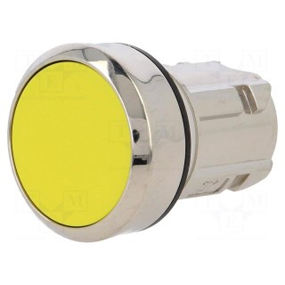 Switch: push-button | Stabl.pos: 1 | 22mm | yellow | Illumin: none | IP67