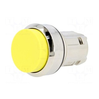 Switch: push-button | 22mm | Stabl.pos: 1 | yellow | none | IP67 | Pos: 2