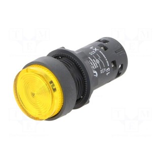 Switch: push-button | 22mm | Stabl.pos: 1 | NO | yellow | LED | 24V | IP65