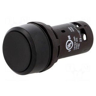 Switch: push-button | 22mm | Stabl.pos: 1 | NO | black | none | 1A/240VAC