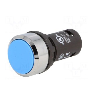 Switch: push-button | 22mm | Stabl.pos: 1 | NO | blue | none | 1A/240VAC
