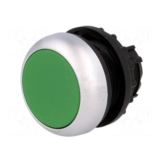 Switch: push-button | Stabl.pos: 2 | 22mm | green | Illumin: none | IP67
