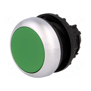 Switch: push-button | Stabl.pos: 2 | 22mm | green | Illumin: none | IP67