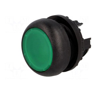 Switch: push-button | Stabl.pos: 2 | 22mm | green