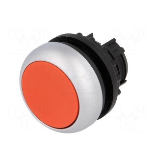 Switch: push-button | Stabl.pos: 2 | 22mm | red | Illumin: none | IP67