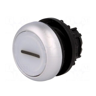 Switch: push-button | 22mm | Stabl.pos: 2 | white | M22-FLED,M22-LED