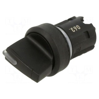 Switch: rotary | 22mm | Stabl.pos: 1 | black | yes | IP66,IP67,IP69K
