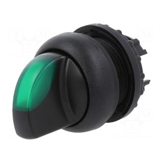Switch: rotary | 22mm | Stabl.pos: 1 | green | M22-FLED,M22-LED | IP67