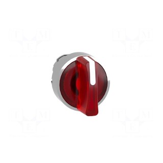 Switch: rotary | 22mm | Stabl.pos: 1 | red | LED | IP66 | prominent | Pos: 3