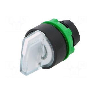 Switch: rotary | Stabl.pos: 1 | 22mm | white | Illumin: LED | IP66 | Pos: 2