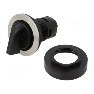 Switch: rotary | 22mm | Stabl.pos: 2 | IP65 | Pos: 2 | Cutout: Ø22.3mm