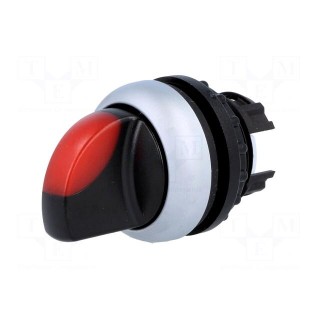 Switch: rotary | 22mm | Stabl.pos: 2 | red | M22-FLED,M22-LED | IP67