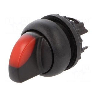 Switch: rotary | 22mm | Stabl.pos: 2 | red | M22-FLED,M22-LED | IP67