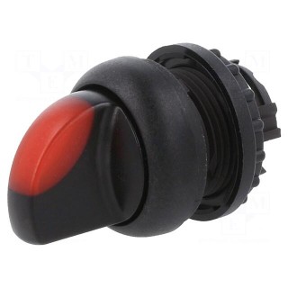 Switch: rotary | 22mm | Stabl.pos: 2 | red | M22-FLED,M22-LED | IP67