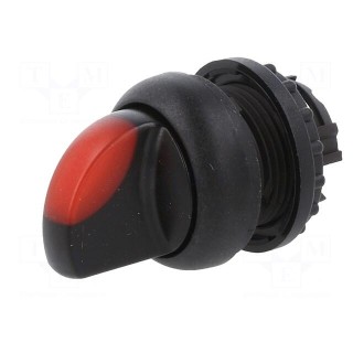 Switch: rotary | 22mm | Stabl.pos: 2 | red | M22-FLED,M22-LED | IP67