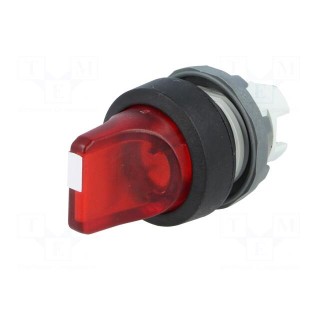 Switch: rotary | 22mm | Stabl.pos: 2 | red | MLB-1 | IP66 | prominent | M2S