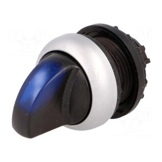 Switch: rotary | Stabl.pos: 3 | 22mm | blue | Illumin: M22-FLED,M22-LED