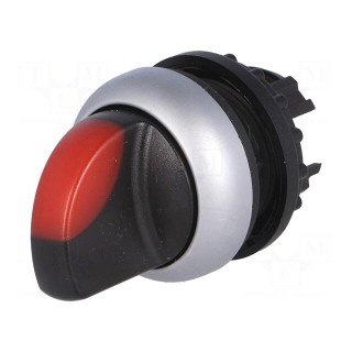 Switch: rotary | Stabl.pos: 3 | 22mm | red | Illumin: M22-FLED,M22-LED