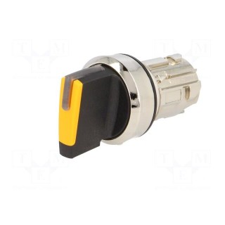 Switch: rotary | Stabl.pos: 2 | 22mm | amber | IP67 | Pos: 2 | Ø22mm