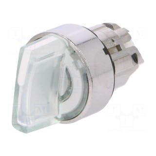 Switch: rotary | Stabl.pos: 3 | 22mm | white | Illumin: LED | IP66 | Pos: 3
