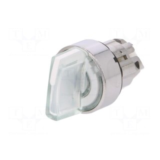 Switch: rotary | Stabl.pos: 3 | 22mm | white | Illumin: LED | IP66 | Pos: 3