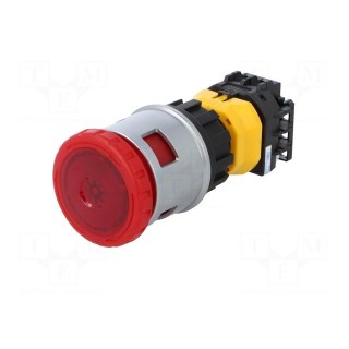 Switch: emergency stop | Stabl.pos: 2 | NC | 30mm | red | LED 24VAC/DC