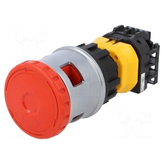 Switch: emergency stop | 30mm | Stabl.pos: 2 | NC | red | IP65 | XN | Pos: 2