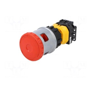 Switch: emergency stop | 30mm | Stabl.pos: 2 | NC | red | IP65 | XN | Pos: 2