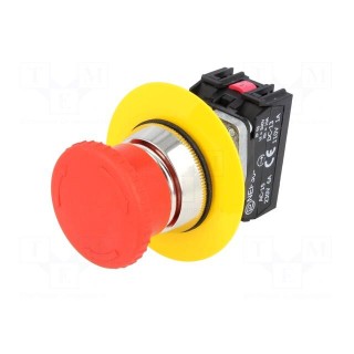 Switch: emergency stop | 30mm | Stabl.pos: 2 | NC + NO | red | IP56