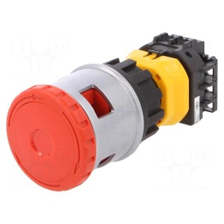 Switch: emergency stop | 30mm | Stabl.pos: 2 | NC + NO | red | IP65 | XN