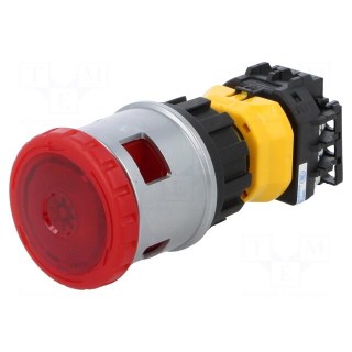 Switch: emergency stop | 30mm | Stabl.pos: 2 | NC x4 | red | LED | 24V
