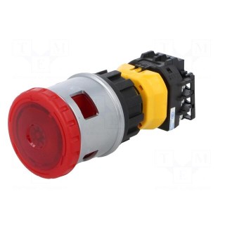 Switch: emergency stop | Stabl.pos: 2 | NC x4 | 30mm | red | IP65 | Pos: 2