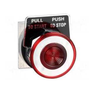 Switch: push-button | 30mm | Stabl.pos: 2 | red/white | IP66 | 9001K