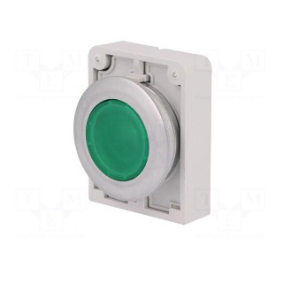 Switch: push-button | 30mm | Stabl.pos: 1 | green | M22-FLED,M22-LED