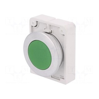Switch: push-button | 30mm | Stabl.pos: 1 | green | none | IP67 | -25÷70°C