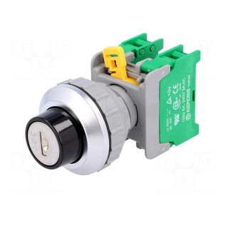 Switch: rotary | Stabl.pos: 3 | NO x2 | 30mm | IP65 | Pos: 3 | -20÷60°C