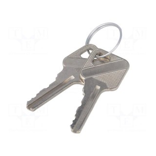 Switch: rotary with key | Stabl.pos: 2 | NC x3 + NO | 30mm | silver