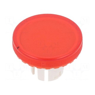 Actuator lens | 22mm | 61 | red,transparent | plastic | Ø19.7mm