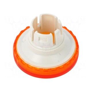 Actuator lens | 22mm | 61 | orange,transparent | plastic | Ø19.7mm