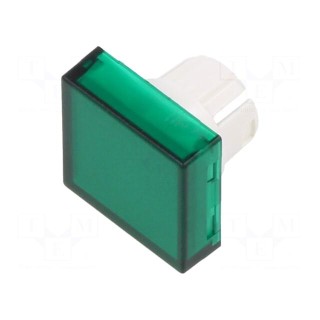 Actuator lens | 22mm | 61 | transparent,green | plastic | 15.3x15.3mm