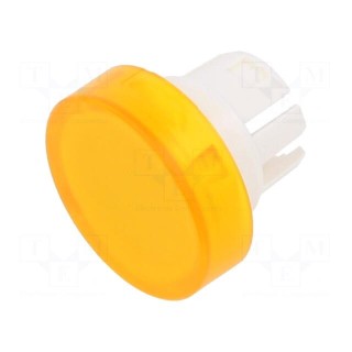 Actuator lens | 22mm | 61 | transparent,yellow | plastic | Ø15.8mm