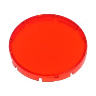 Actuator lens | RONTRON-R-JUWEL | red,transparent | Ø19.7mm