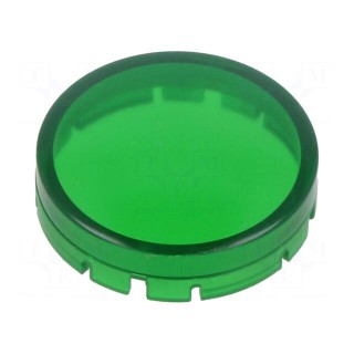 Actuator lens | RONTRON-R-JUWEL | transparent,green | Ø19.7mm