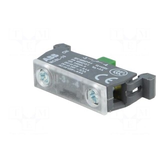 Contact block, microswitch | 22mm | front fixing | Contacts: NO